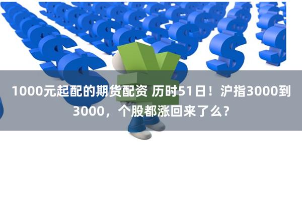 1000元起配的期货配资 历时51日！沪指3000到3000，个股都涨回来了么？